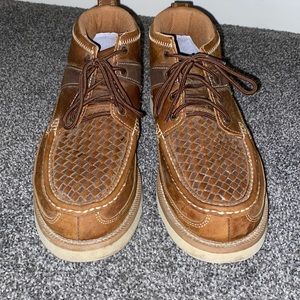 Twisted X Woven Saddle Wedge boots